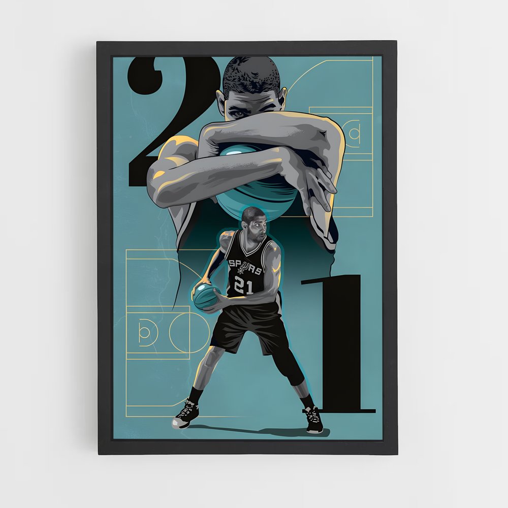 Poster Spurs Spirit – affiche Basketball (vue 2)